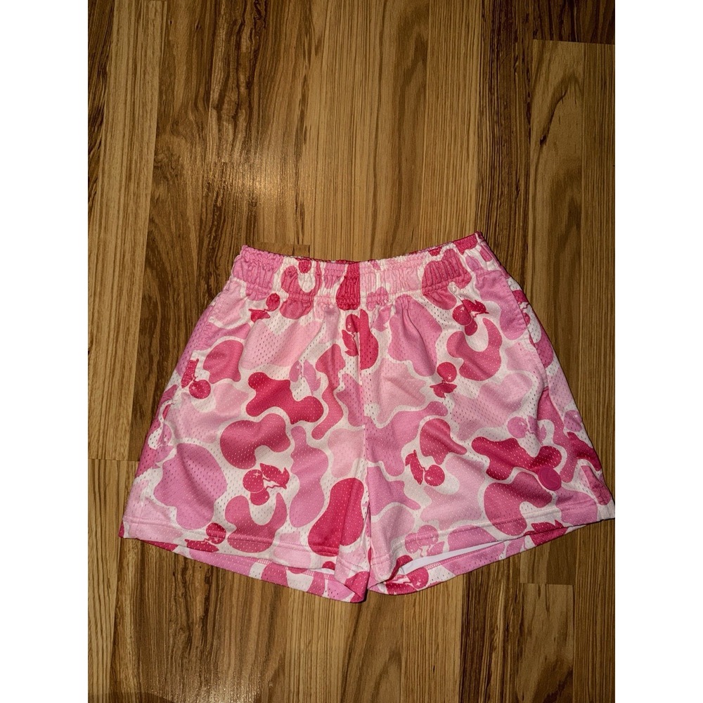 Ethika Boys Pink Cherry Camo Mesh Athletic Shorts Size Youth XL